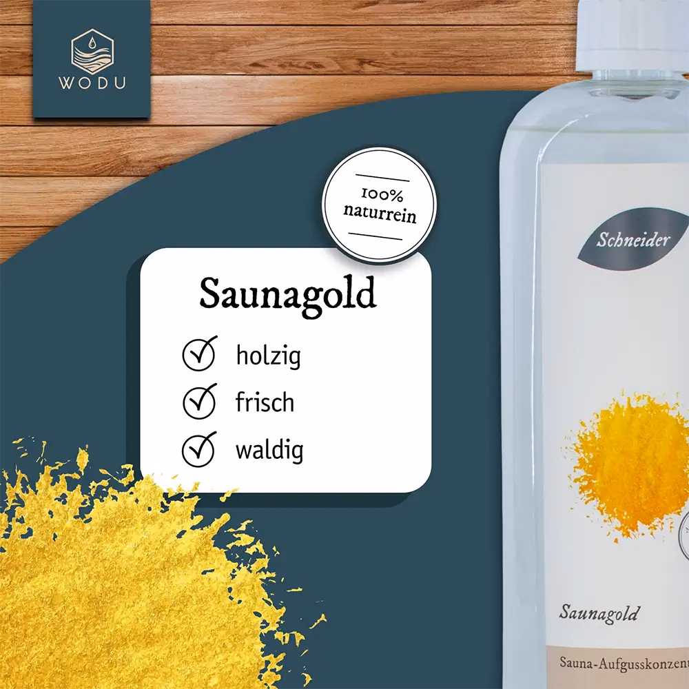 Saunaaufguss Saunagold (Aufgusskonzentrat) – Bild 3