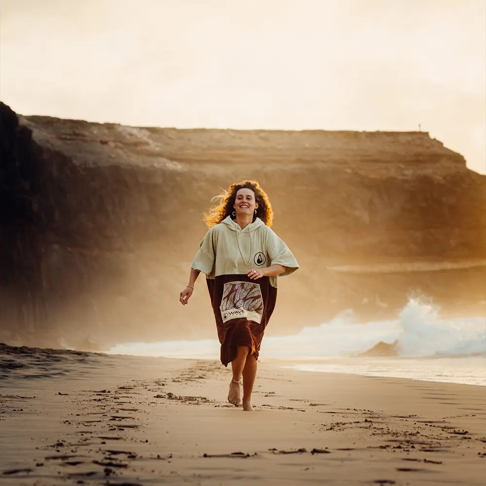 Poncho Leevs, Baumwolle Velours – Bild 2