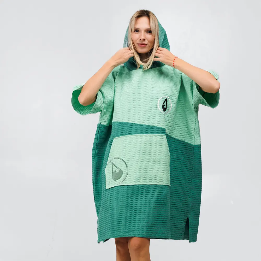 Travel Poncho Breese, Baumwolle Waffle Piquee – Bild 3
