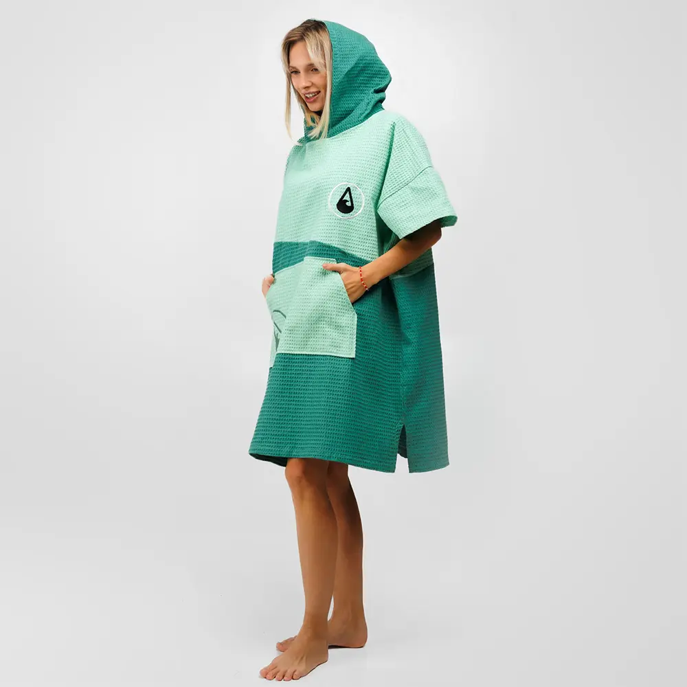 Travel Poncho Breese, Baumwolle Waffle Piquee – Bild 4