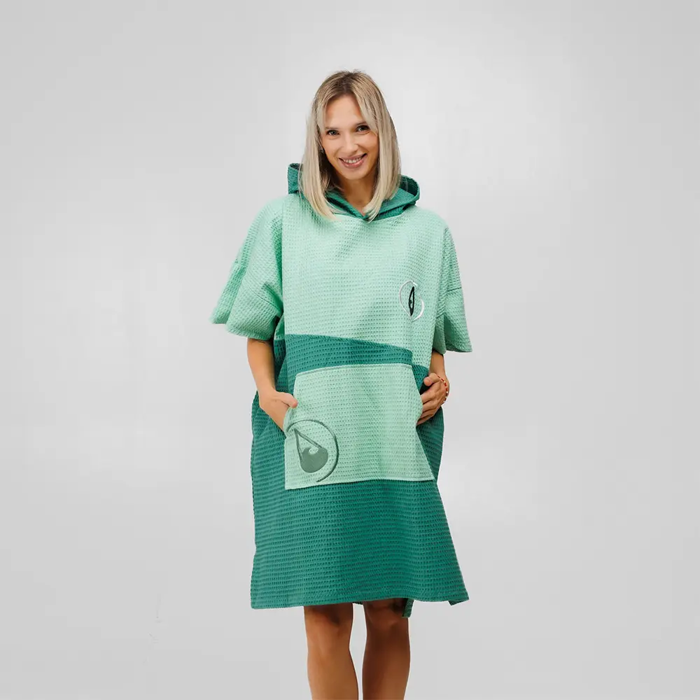 Travel Poncho Breese, Baumwolle Waffle Piquee – Bild 6