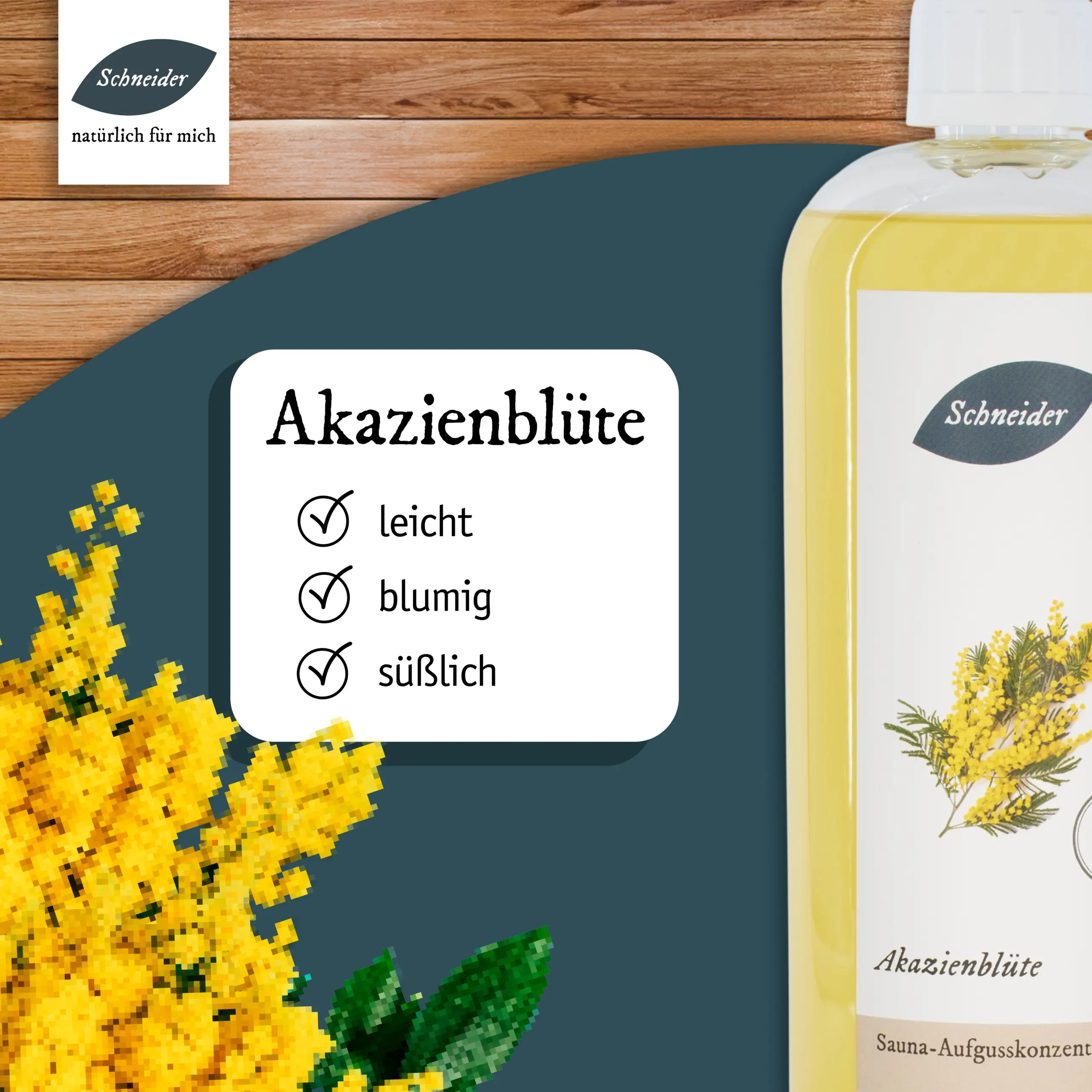 Saunaaufguss Akazienblüte (Aufgusskonzentrat) – Bild 2